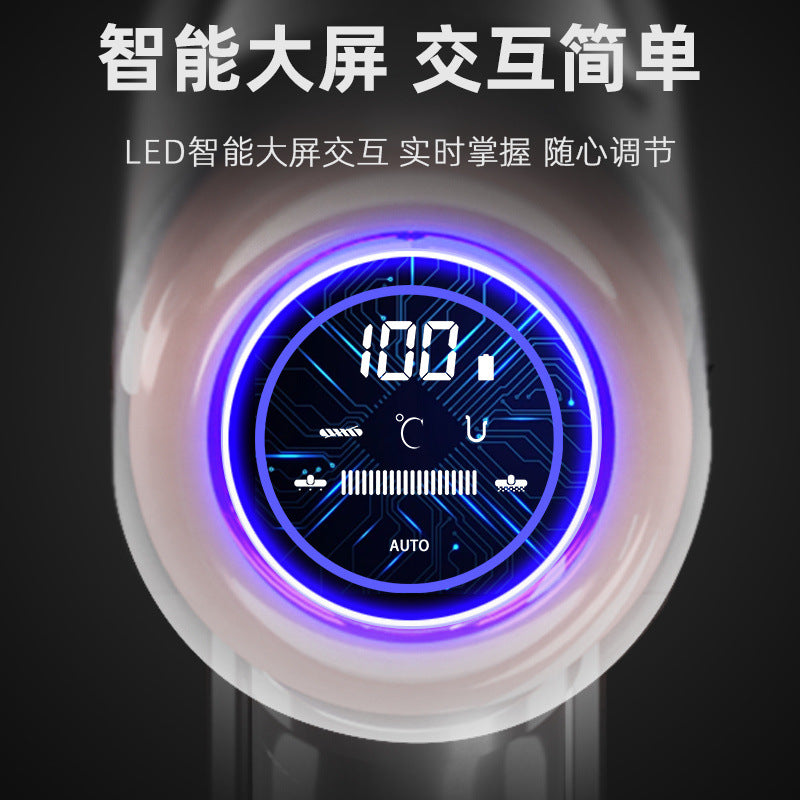 Laier M60 Wireless Vacuum Cleaner Household Large Suction Green Light Dust Display Handheld Mite Removal Small